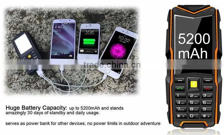 VKWORLD STONE V3 5200mAh Spreadtrum 6531CA 2.4 Inch Screen IP67 Waterproof Dustproof Dropproof Mobile Phone