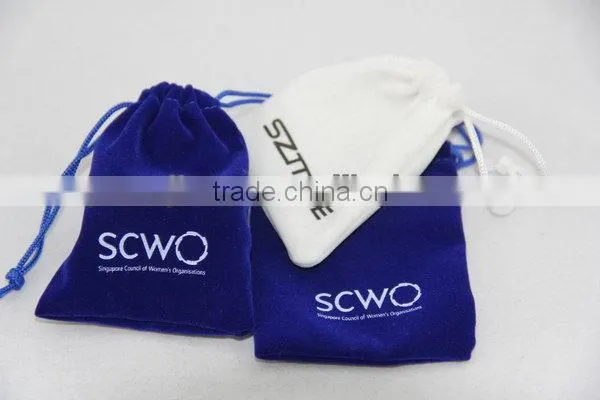 Top grade hot selling hot stamp velvet bags