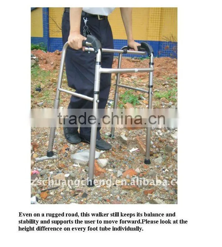 2015 Perfect design aluminum multi-functional walking aid rollator elderly rollator disabled people rollator