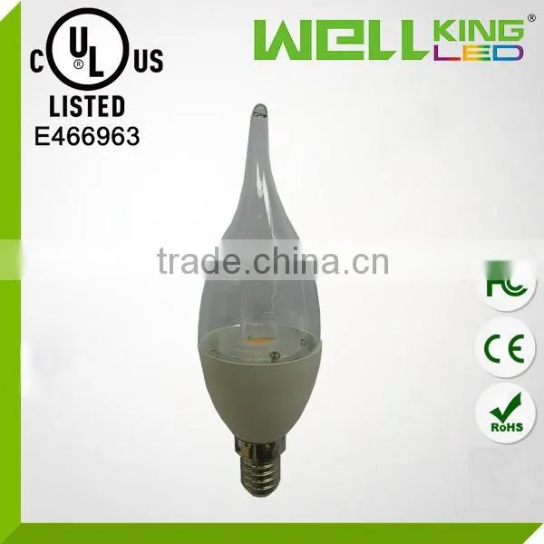 UL certificated E12 Base COB 5W LED candle light