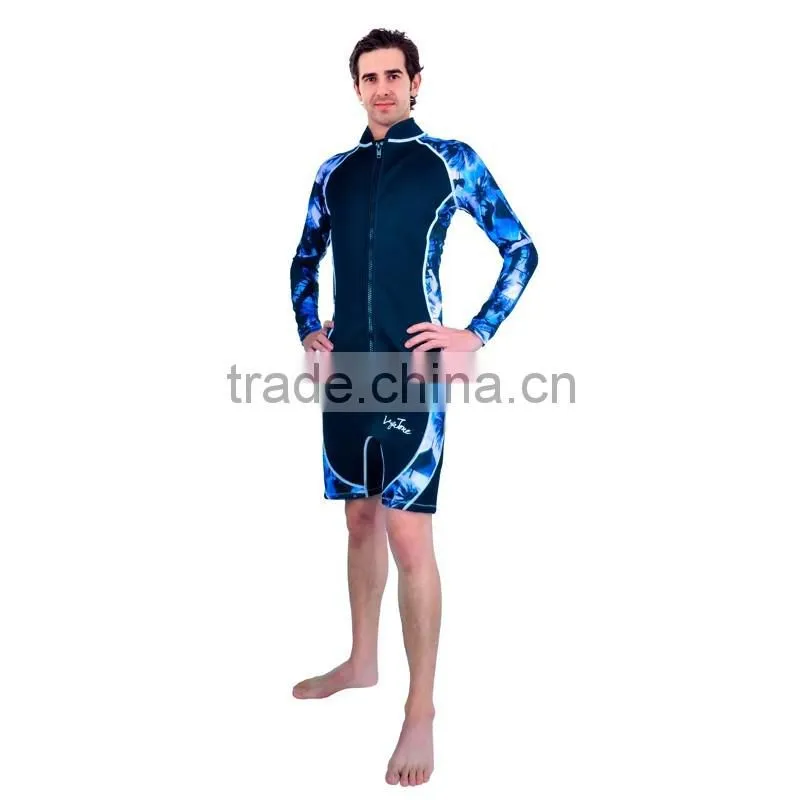 Men's high quality lycra surfing suit with zipper C1608