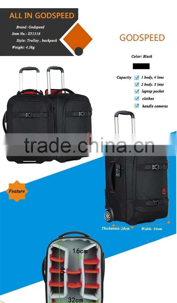 Hot Sale High Quality Camera Rolling Bag