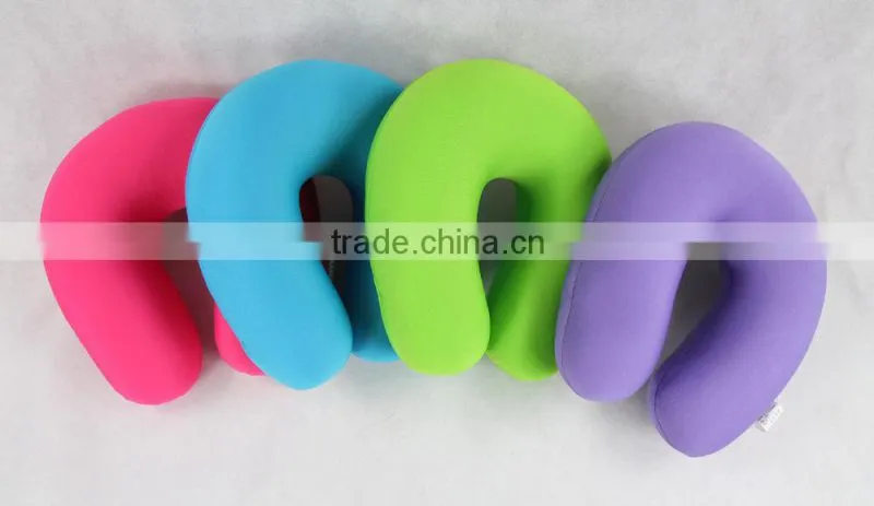 Spandex fabric solid color u shape microbeads pillow