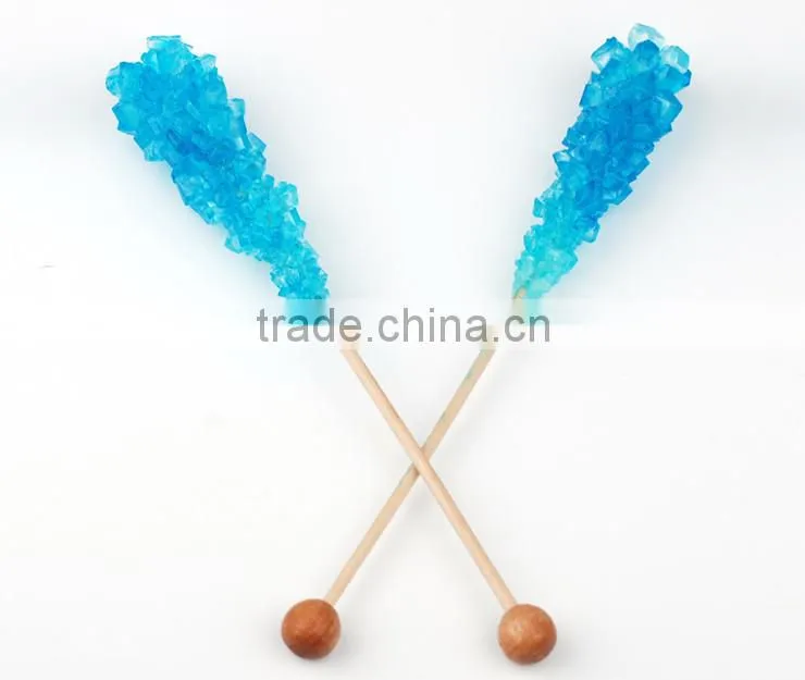Hard candy rock lollipop candy yellow color crystal lollipop sweet