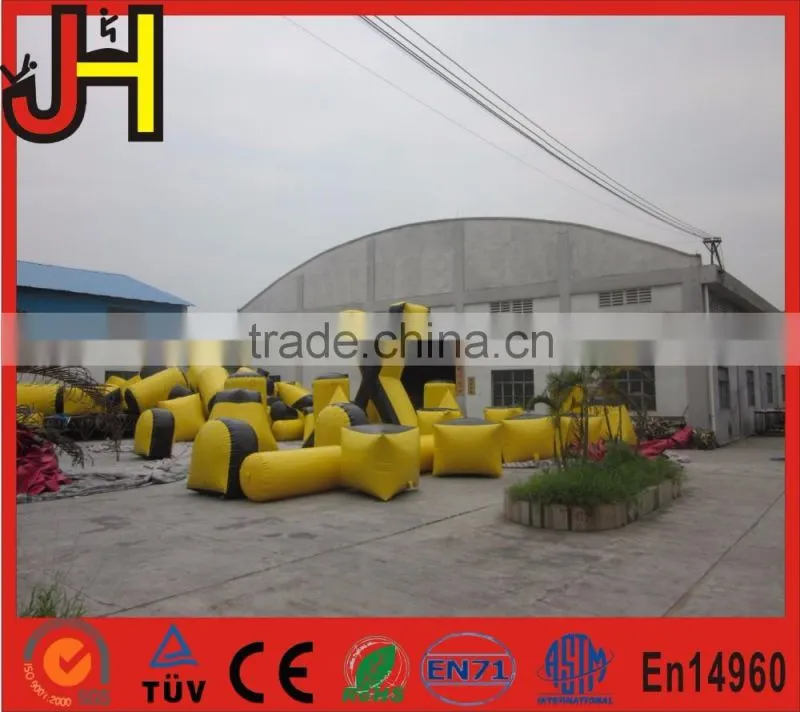 Black&Yellow 23 Pieces Cheap Millennium Field Inflatable Paintball Bunkers