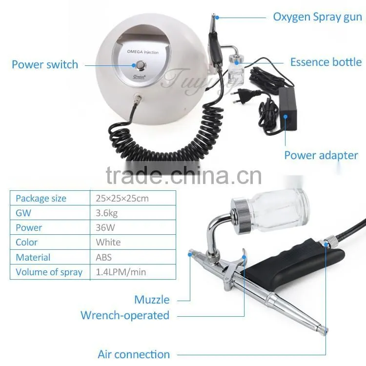 Home use water oxygen jet facial mini beauty machine for shrinking pores
