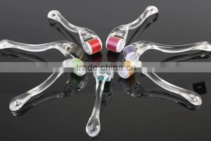 540 Titanium Crystal Handle Facial Skin Rolle for Skin Rejuvenation
