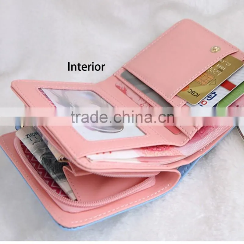 fashion colorful style custom leiusre girl wallet cute small handbags