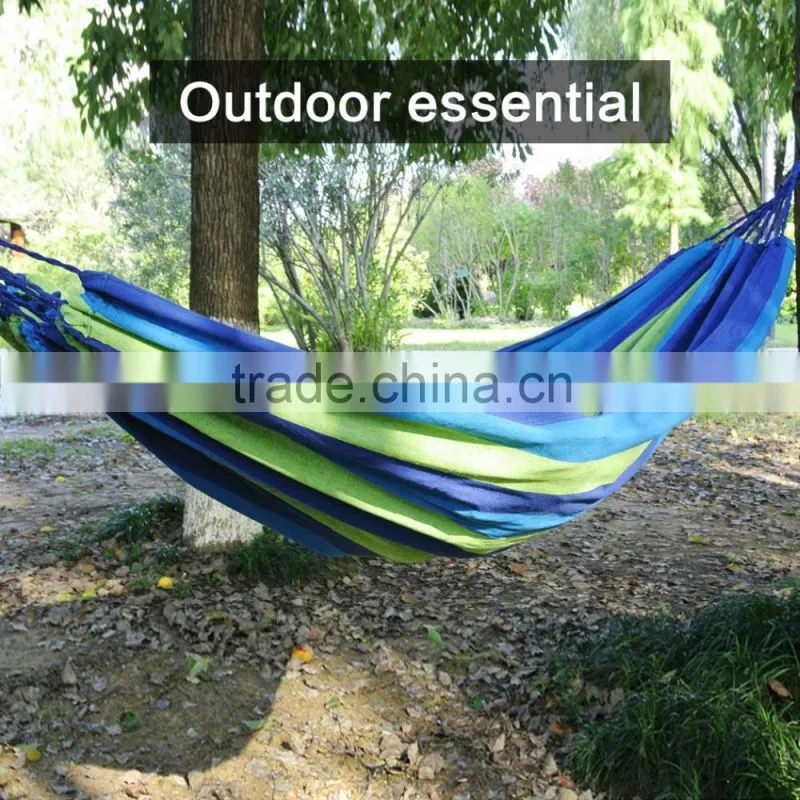 Double Canvas Hammocks portablecot bed With Stand For Family/stainless steel hammock stand
