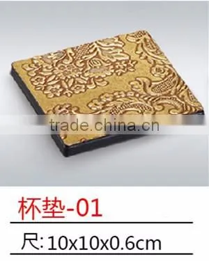 Square plastic imitation cup mat
