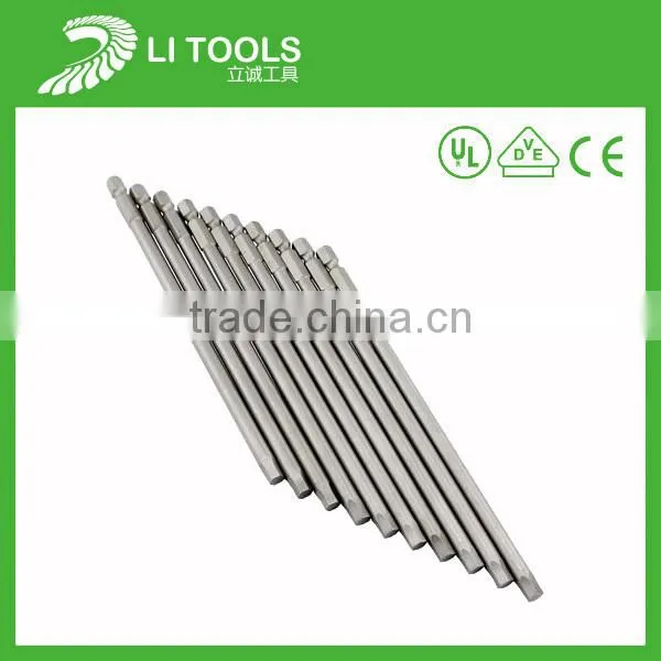 slotted/phillips/pozi/torx/hexgonal crv screwdriver bits