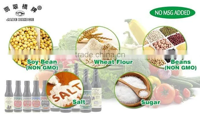 No msg added less salt light soy sauce 625ml