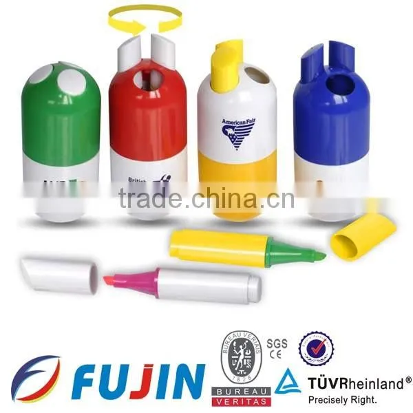 2*1 syringe/injection highlighter with memo and base/Needle cylinder pen/combo highlighter pens made in china
