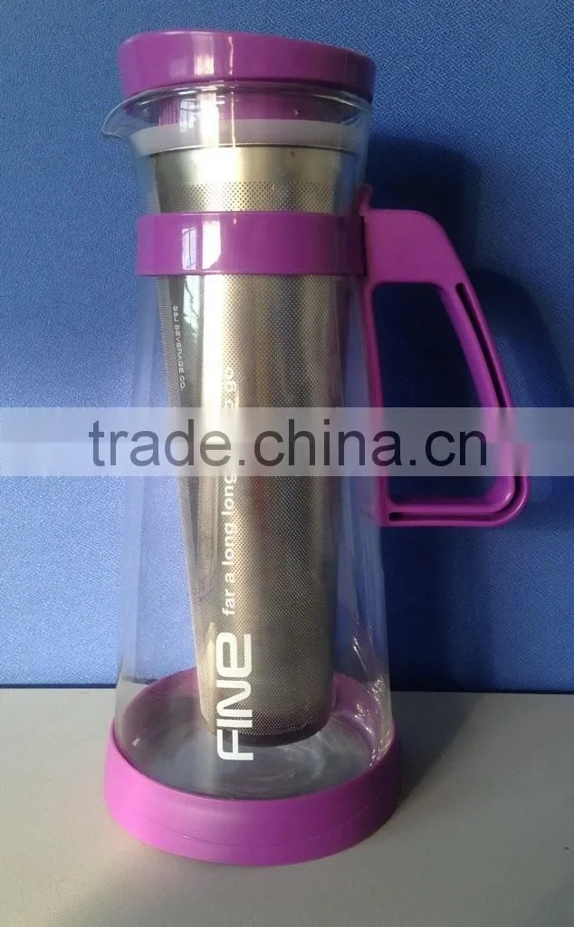 1400ml Cold Brew Iced Coffee Maker, Black with infuser