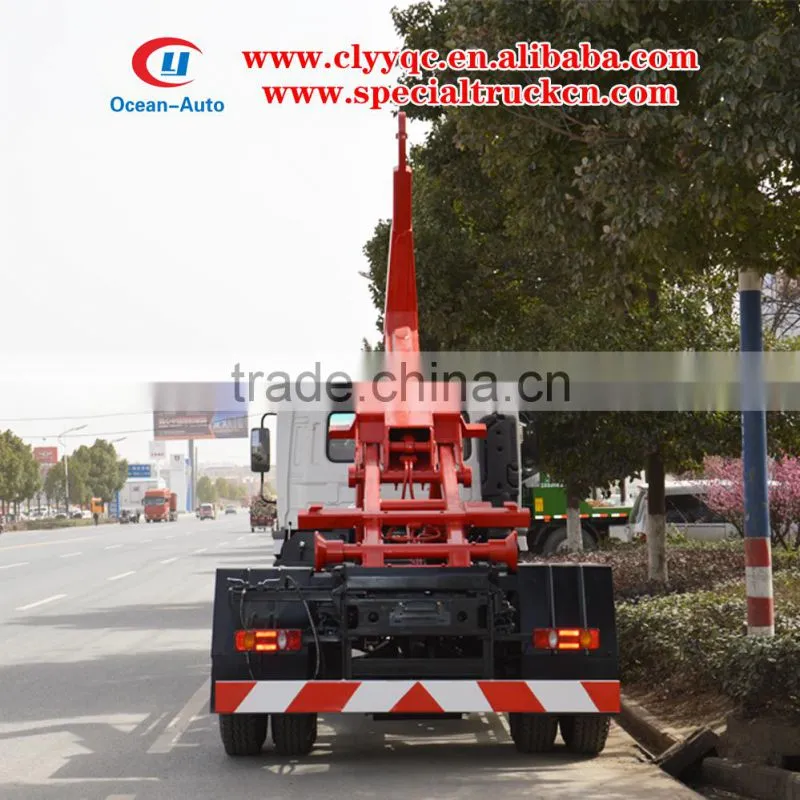 Dongfeng kingrun 10m3 hydraulic lifter garbage truck for sale