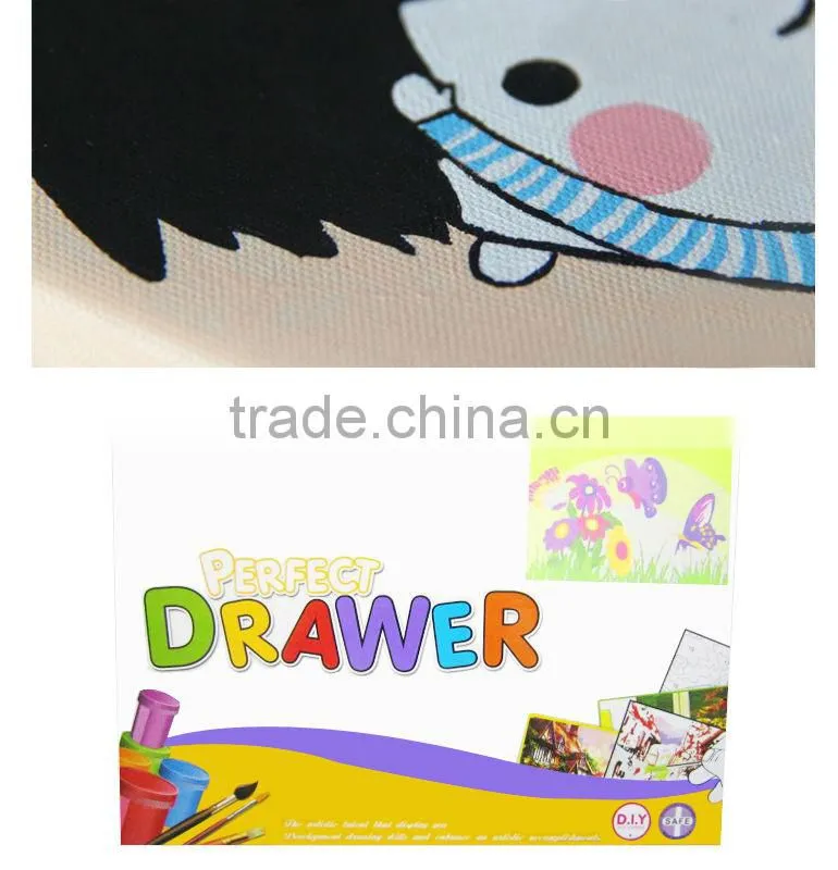 DIY oil painting by numbers painting toy