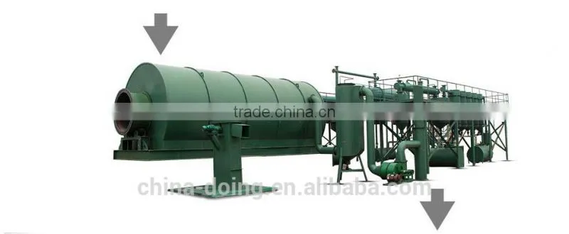 High oil yield used farm tractor tires recycling machine with carbon black and steel