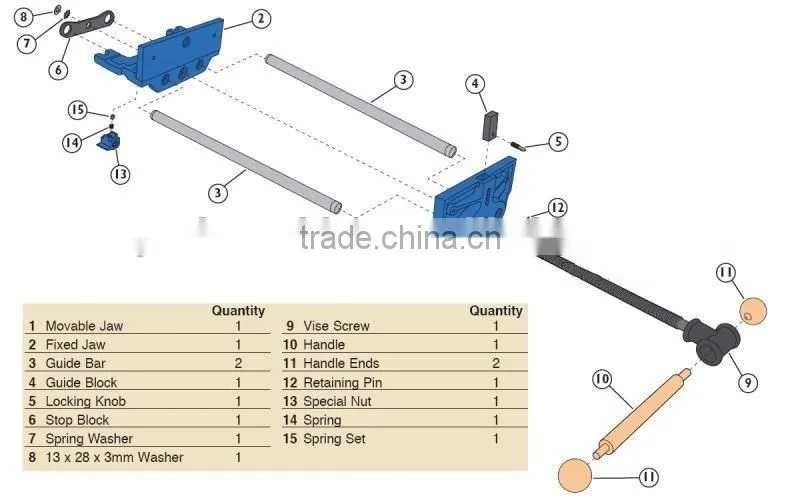 Quick installation woodworking clamp fixture woodworking table pliers