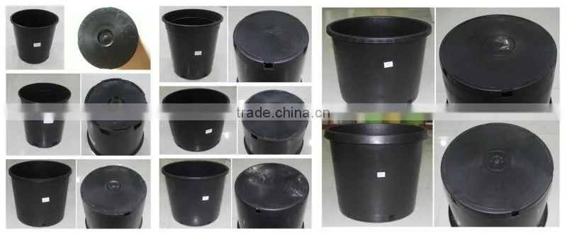 PP black plastic nursery flower pot garden plastic gallon flower pot