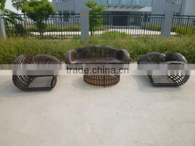 2014 wicker outdoor furniture PE rattan luxury outdoor sofa CF796