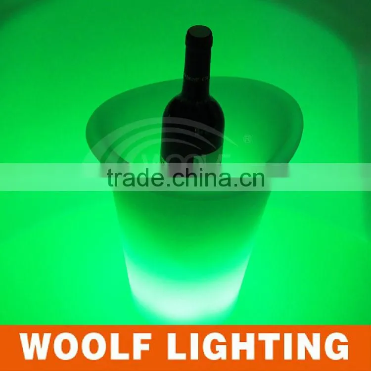 PE Plastic 16 Color Changing Rechargeable Waterproof Bar Led Ice Bucket For Beer