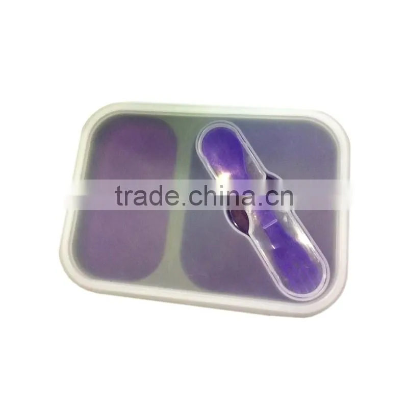 High quality silicone collapsible lunch box
