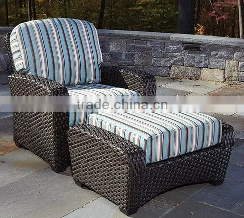 2017 plastic garden furniture charles lounge chair with ottoman rattan