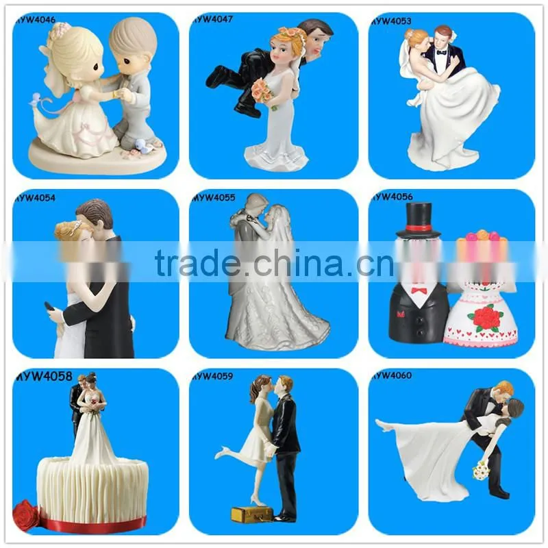 Love's embrace ceramic wedding cake top