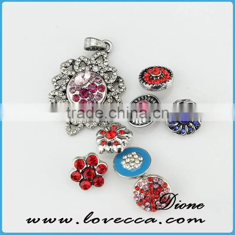 DIY Custom Snap Charm Wholesale Crystal Snap Button Jewelry