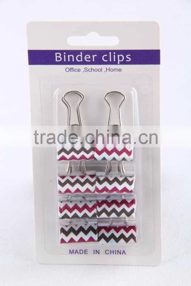 8pc colorful metal binder clips/ paper clip