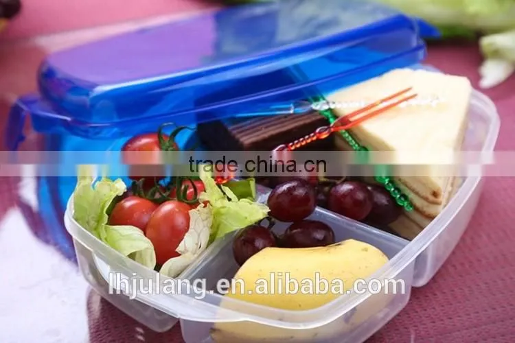 BPA-Free Plastic lunch box 3 compartments lunch box