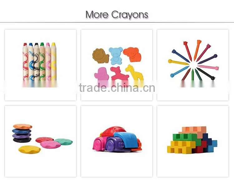 Cartoon Pattern 6Pcs Pack Puzzle Bath Crayon