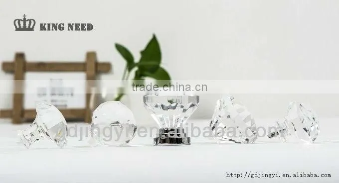 new style acrylic transparency diamond shape drawer handle