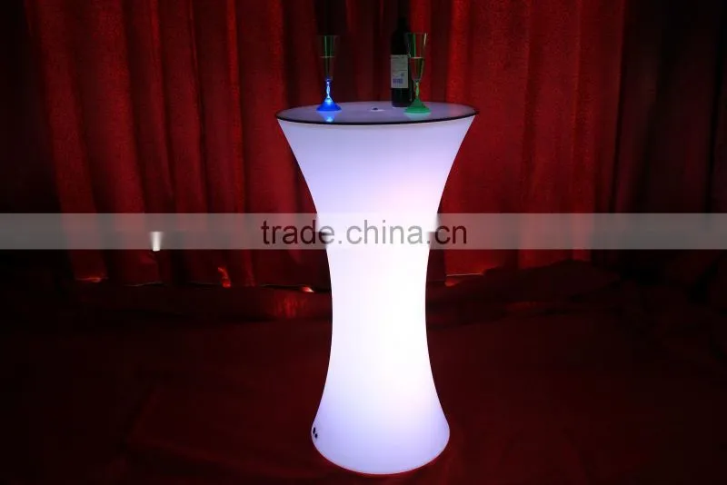 2016 new design LED high top bar cocktail chairs and tables