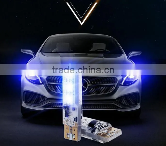 Car modification LED colorful T10 and shown wide light burst flashing LED in wide light small daytime running lights modificatio