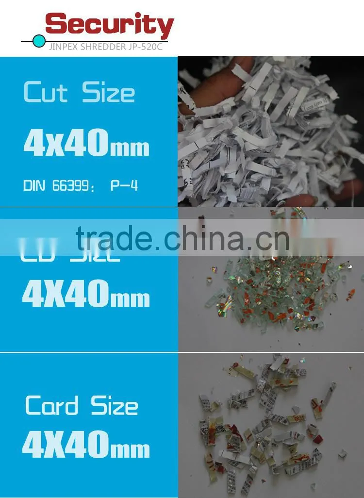 JP-520C Cross cut heavy duty paper shredder for office 270MM