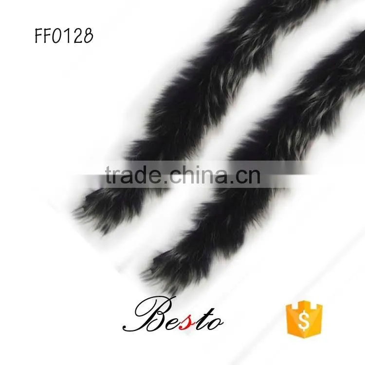 Wholesale new custom products Dog's tail shape black color real natural feather for decoration