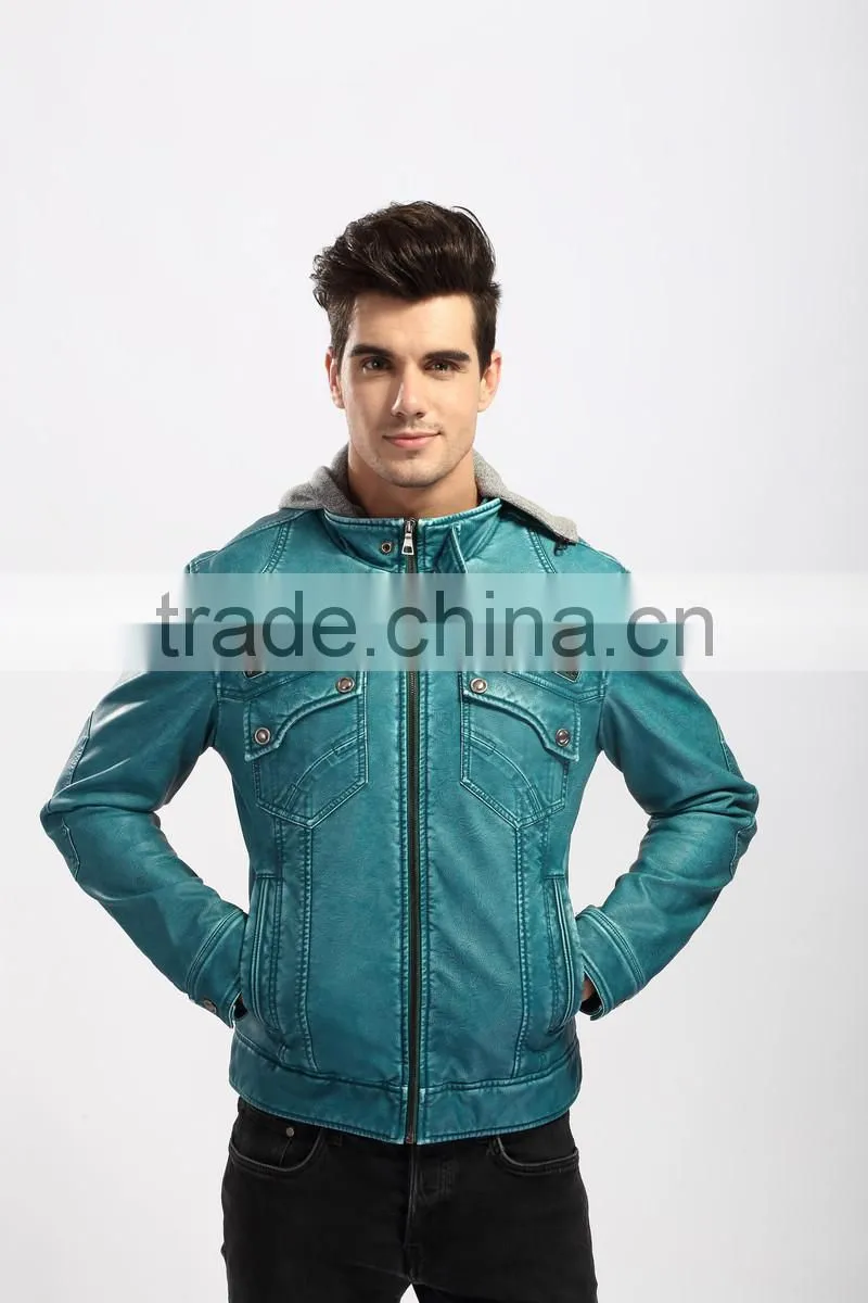2015 New Style Fashion Pakistan Leather Jackets For Men