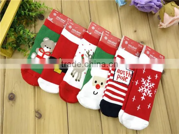 New design very cheap baby socks christmas sock made in china