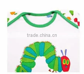 factory price high quality fruit printed long sleeves baby jumpsuit for cute little boys and girls rompers