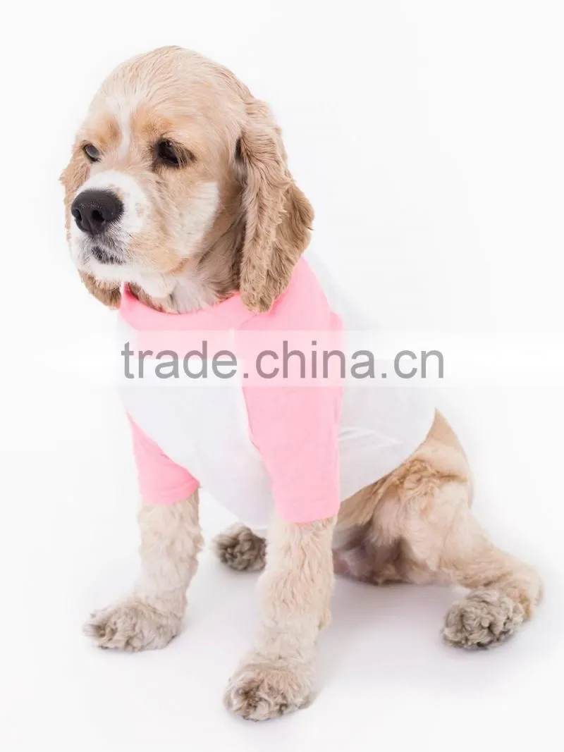 cotton polyester raglan sleeve t shirt dog clothes for europe