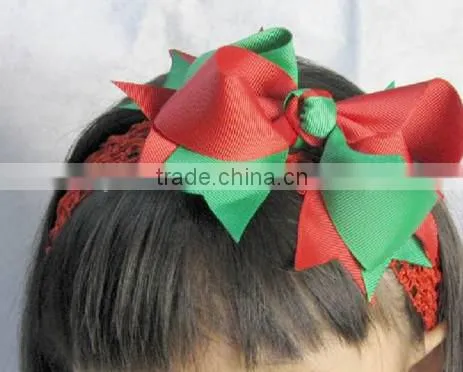 Girls' Chiffon rose bow DIY hair accessories Headdress hair flower tire Lace headbands headdress 10 colors Rose flowers baby bow