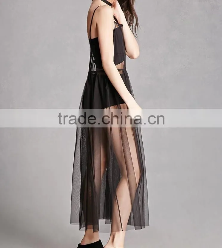2017 Sexy summer women beach lace sheer mesh lace beach dress manufacturer