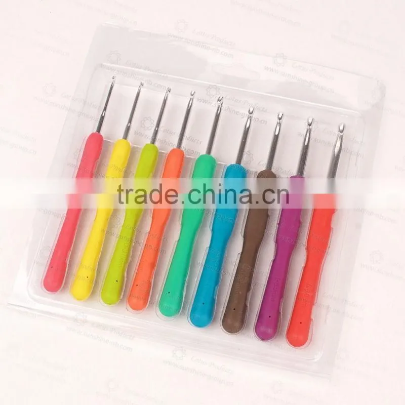 Wholesale TPR Rubber Crochet Hook Ergonomic Crochet Hook Set
