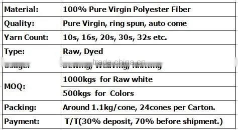 High quality 100% Spun Polyester Socks Yarn for Knitting