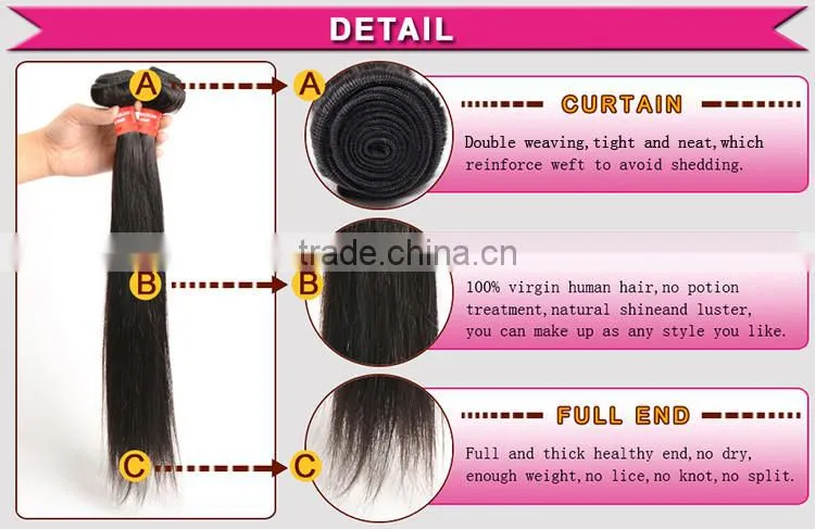 Black Rose Mink Hair Virgin Brazilian Straight Remy Hair Extension