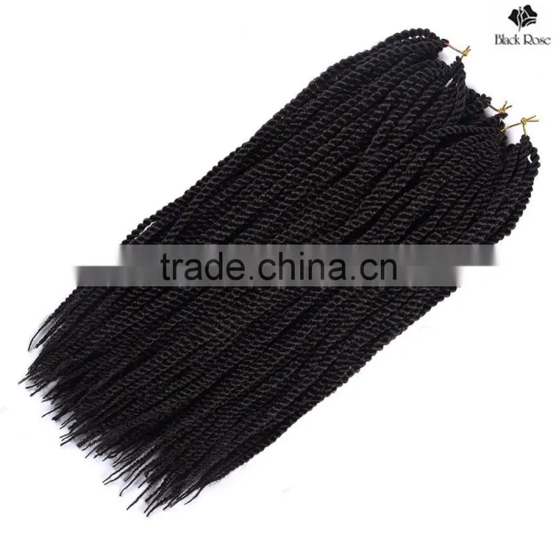 Black Rose Senegal Twist Wholesale Jumbo Crochet Braid in Hair Bundles