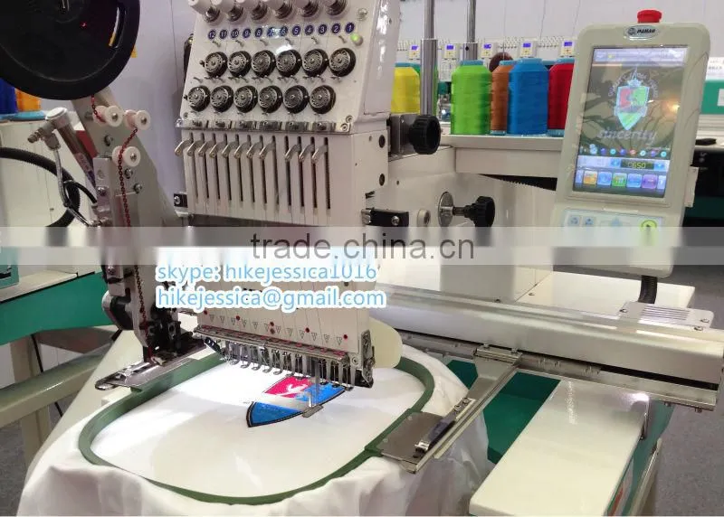 fushun 1501 1201 single head flat t shirt logo computerized embroidery machine