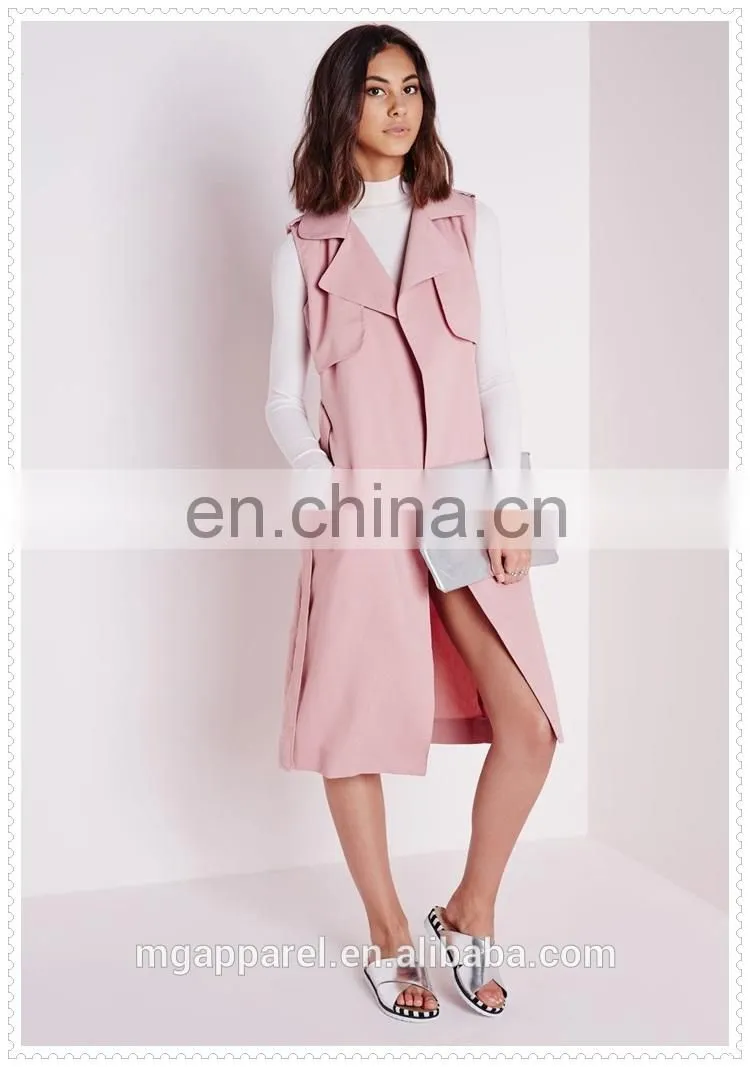 korea fashion female hot pink winter coat custom low price