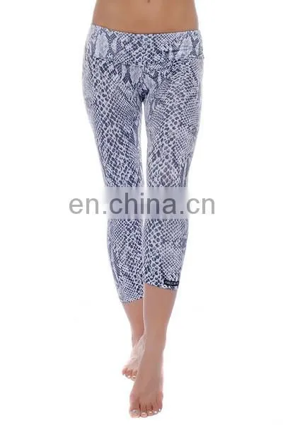 high quality snakeskin printed yoga legging jeggings /sex leggings for women